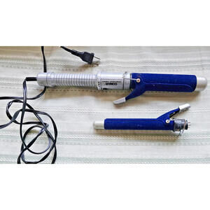 Conair Instant Heat 1.250 and 3/4 " Curling Iron blue Silver Metal Barrel